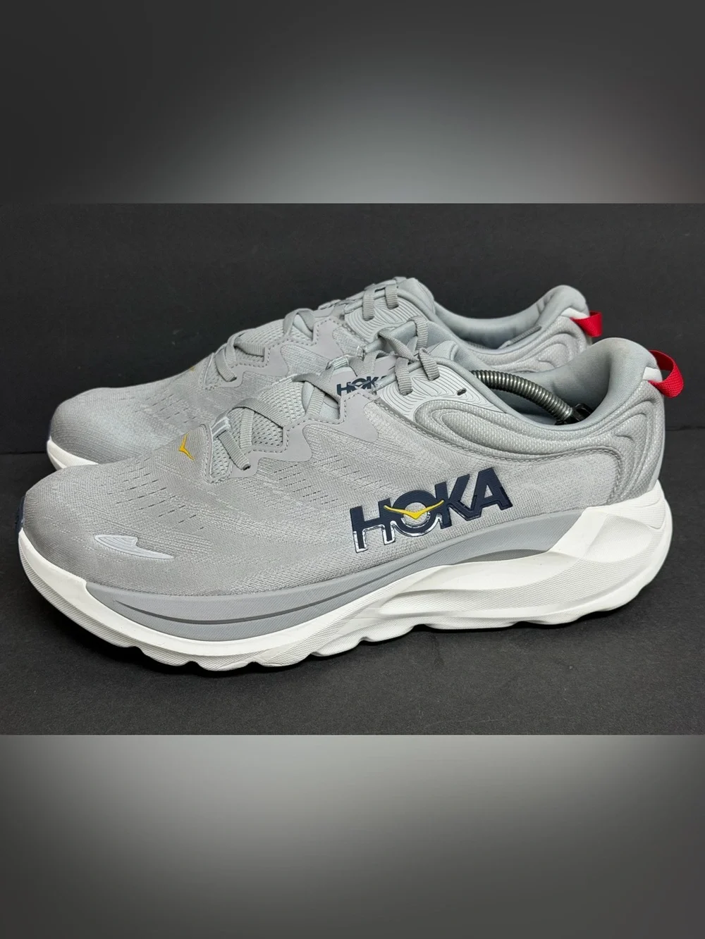 NEW HOKA Gaviota 6 Men's Size 12.5 4E X-WIDE Stellar Grey/Stardust Running Shoes